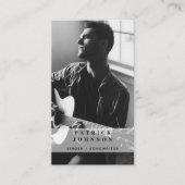 Singer Musician Songwriter Foto QR Code Visitekaartje (Voorkant)