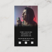 Singer Muzikant Songwriter Band Foto QR Code Visitekaartje (Achterkant)