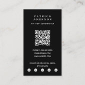 Singer Muzikant Songwriter Foto Hip Hop QR Code Visitekaartje (Achterkant)
