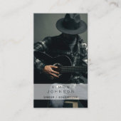 Singer Muzikant Songwriter Fotografie QR Code Visitekaartje (Voorkant)