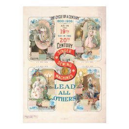 Singer naaimachine advertentie Foto Afdruk