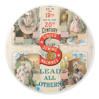  Singer naaimachine advertentie Keramische Knop