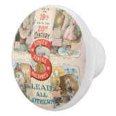 Singer naaimachine advertentie Keramische Knop (Rechts)