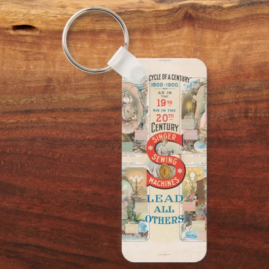  Singer naaimachine advertentie Sleutelhanger (Voorkant)