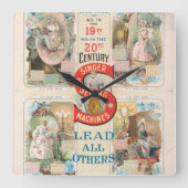 Singer naaimachine advertentie Vierkante Klok (Voorkant)