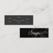 Singer  Plain Grey Notes Mini Visitekaartje (Voorkant / Achterkant)