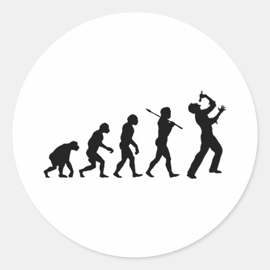 Singer Ronde Sticker (Voorkant)