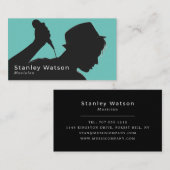 Singer Silhouette, professionele vocalist Visitekaartje (Voorkant / Achterkant)