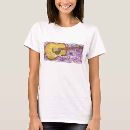 Singer Songwriter Guitar T-shirt (Voorkant)