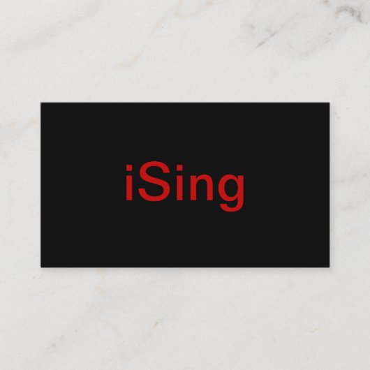 Singer Visitekaartje (Voorkant)