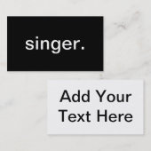 Singer Visitekaartje (Voorkant / Achterkant)