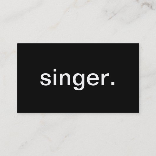 Singer Visitekaartje (Voorkant)