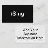 Singer Visitekaartje (Voorkant / Achterkant)