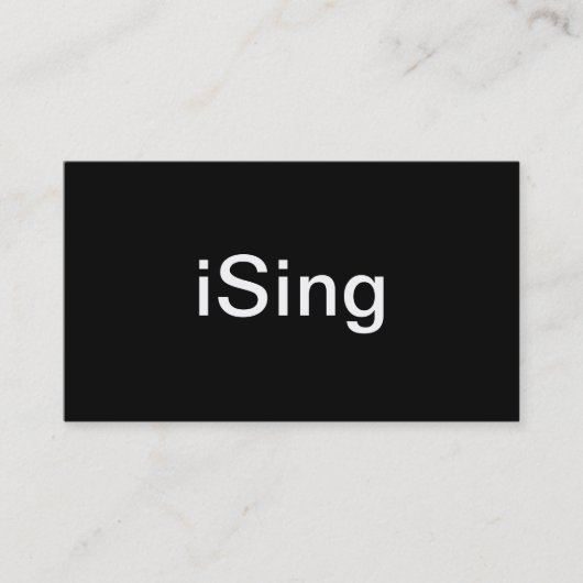 Singer Visitekaartje (Voorkant)