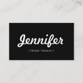 Singer/Vocalist - Minimale Eenvoudige beknelling Visitekaartje (Voorkant)