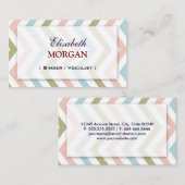 Singer/Vocalist - Natural Graceful Chevron Visitekaartje (Voorkant / Achterkant)