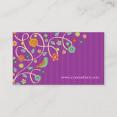 Singer / Vocalist - Paarse Natuur Thema Visitekaartje (Achterkant)
