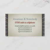 Singer Vocalist Singing Teacher Visitekaartje (Achterkant)