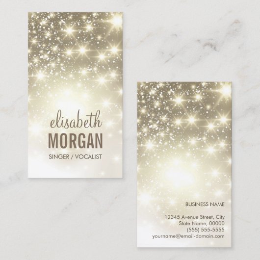 Singer / Vocalist - Slankige gouden enkels Visitekaartje (Voorkant / Achterkant)
