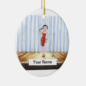 Singer - Vrouw Keramisch Ornament (Rechts)