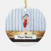 Singer - Vrouw Keramisch Ornament (Voorkant)