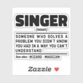 Singer zelfstandig naamwoord definitie zangliefheb sticker (Vel)