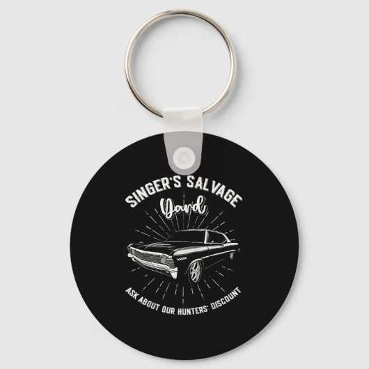 Singers Salvage Yard Hunters Funny Spn Sleutelhanger (Voorkant)