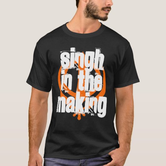 Singh in the Making, Black - Gepersonaliseerd T-shirt (Voorkant)