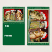 Singin Cats kerstcadeautags Visitekaartjes (Voorkant /achterkant)