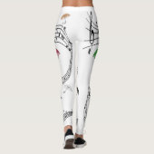 Singin’ in de regen ~ paraprellas ~ Musical Notes  Leggings (Achterkant)