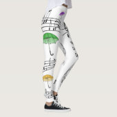 Singin’ in de regen ~ paraprellas ~ Musical Notes  Leggings (Rechts)