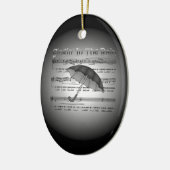 Singin’ in de regen ~ umbrella ~ Sheet Music Keramisch Ornament (Links)