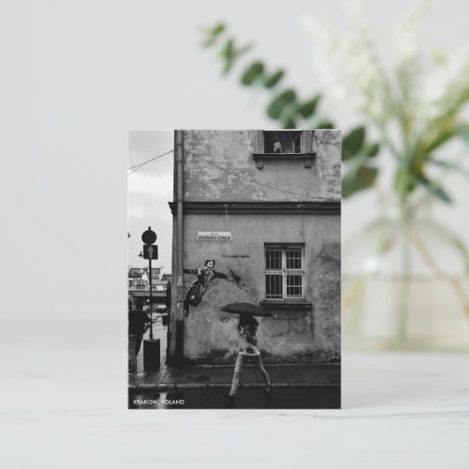 Singin' in het Briefkaart van de Regen, met de Tek (Staand voorkant)