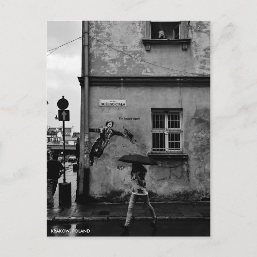 Singin' in het Briefkaart van de Regen, met de Tek (Voorkant)