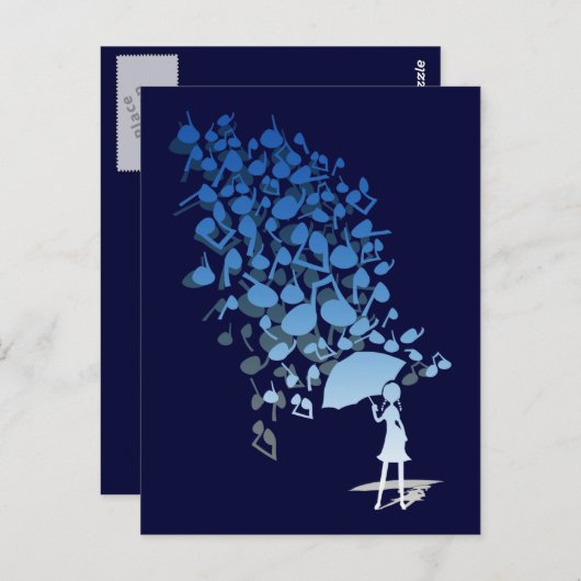 Singin in' in de regen briefkaart (Voorkant / Achterkant)