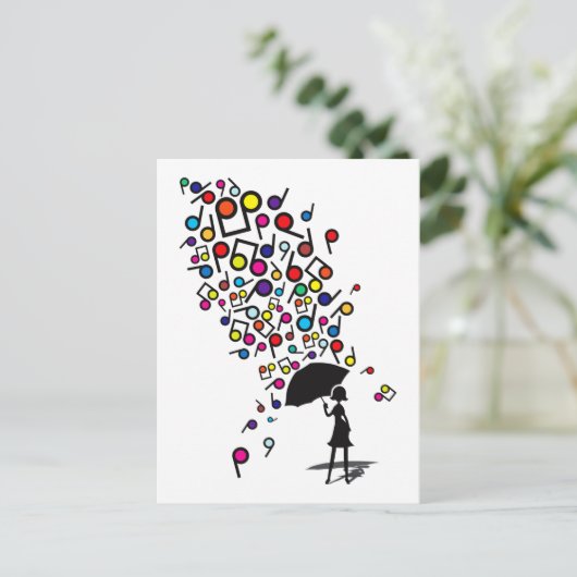 Singin in' in de regen briefkaart (Staand voorkant)