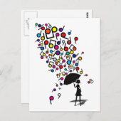 Singin in' in de regen briefkaart (Voorkant / Achterkant)