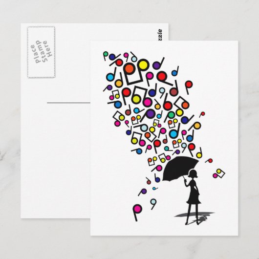 Singin in' in de regen briefkaart (Voorkant / Achterkant)