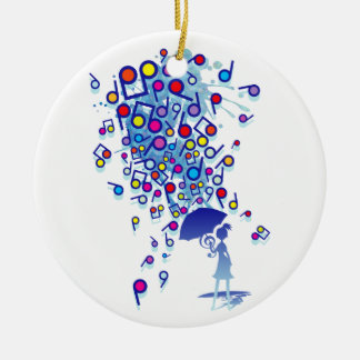 Singin in' in de regen keramisch ornament