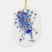 Singin in' in de regen keramisch ornament (Voorkant)