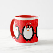 Singin' Lady Penguins met Bows Barbershop Kwartet Mok (Voorkant links)