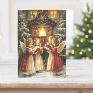 Singing Angels Holiday Kaart