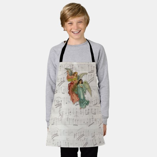 Singing Angels - Victoriaans muziekblad Religieuze Schort (Gedragen)