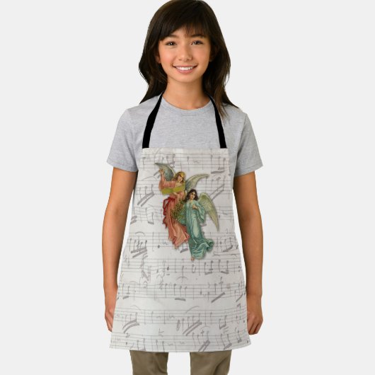 Singing Angels - Victoriaans muziekblad Religieuze Schort (Insitu)