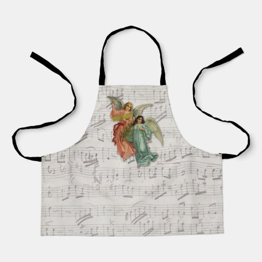 Singing Angels - Victoriaans muziekblad Religieuze Schort (Voorkant)