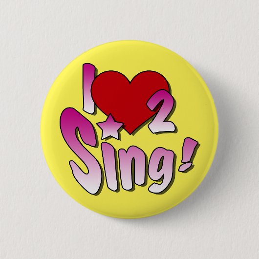 Singing Badge Ronde Button 5,7 Cm (Voorkant)