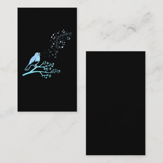 Singing Bird Musical Notes Visitekaartje (Voorkant / Achterkant)