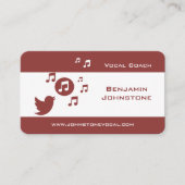 Singing Bird Musical Notes Visitekaartjes (Voorkant)