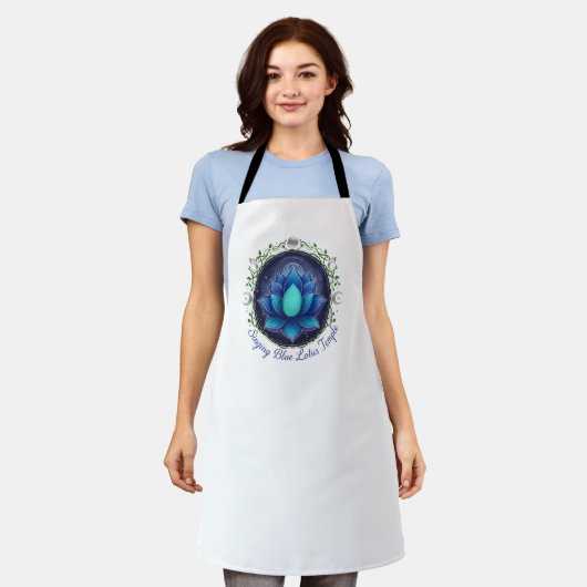 Singing Blue Lotus Temple Apron Schort (Gedragen)