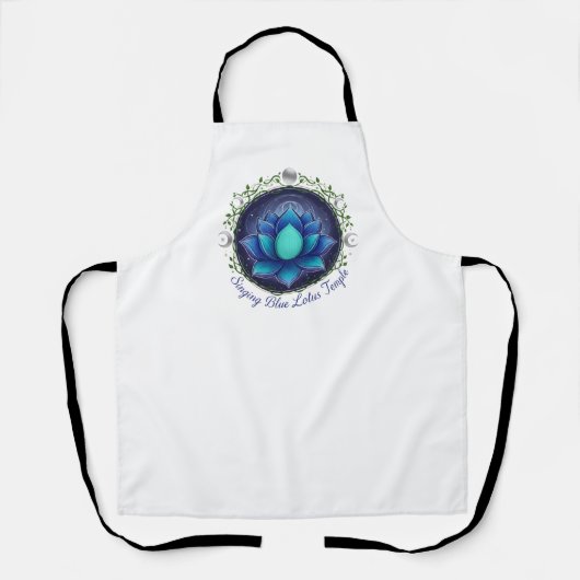 Singing Blue Lotus Temple Apron Schort (Voorkant)